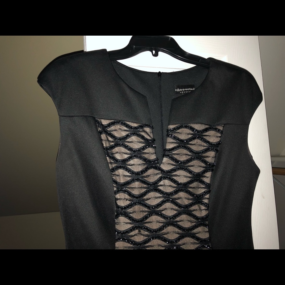 Black dress- flattering shaped